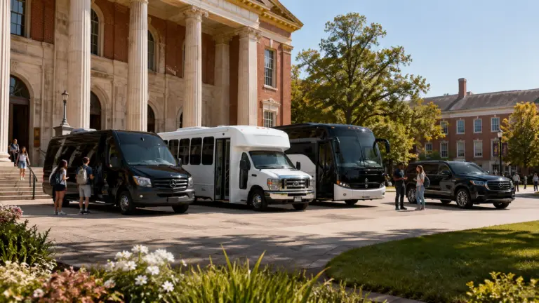 Comfortable campus shuttle transportation from Ace Limousine