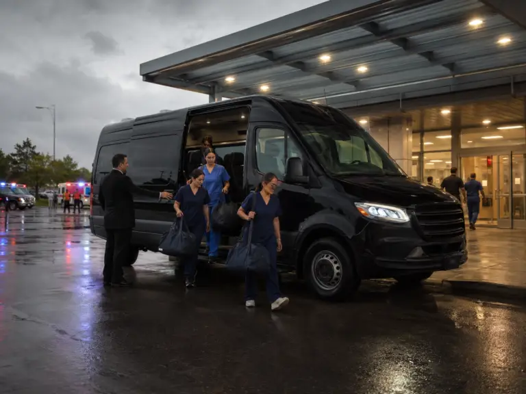 Emergency shuttle and group transportation service