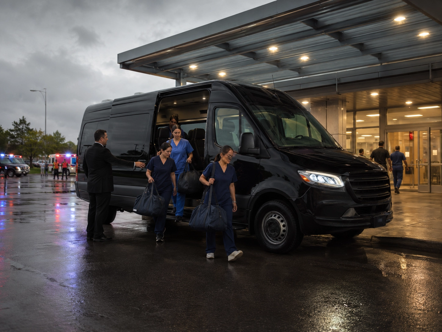 Emergency shuttle and group transportation service