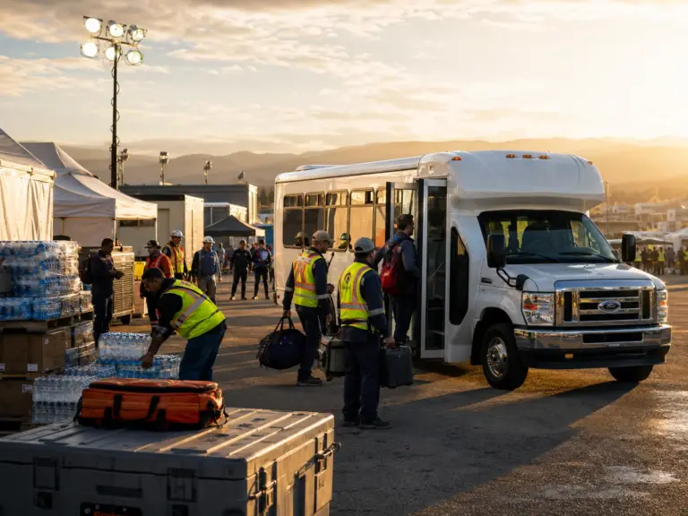 Private emergency transportation vehicle for urgent group movement