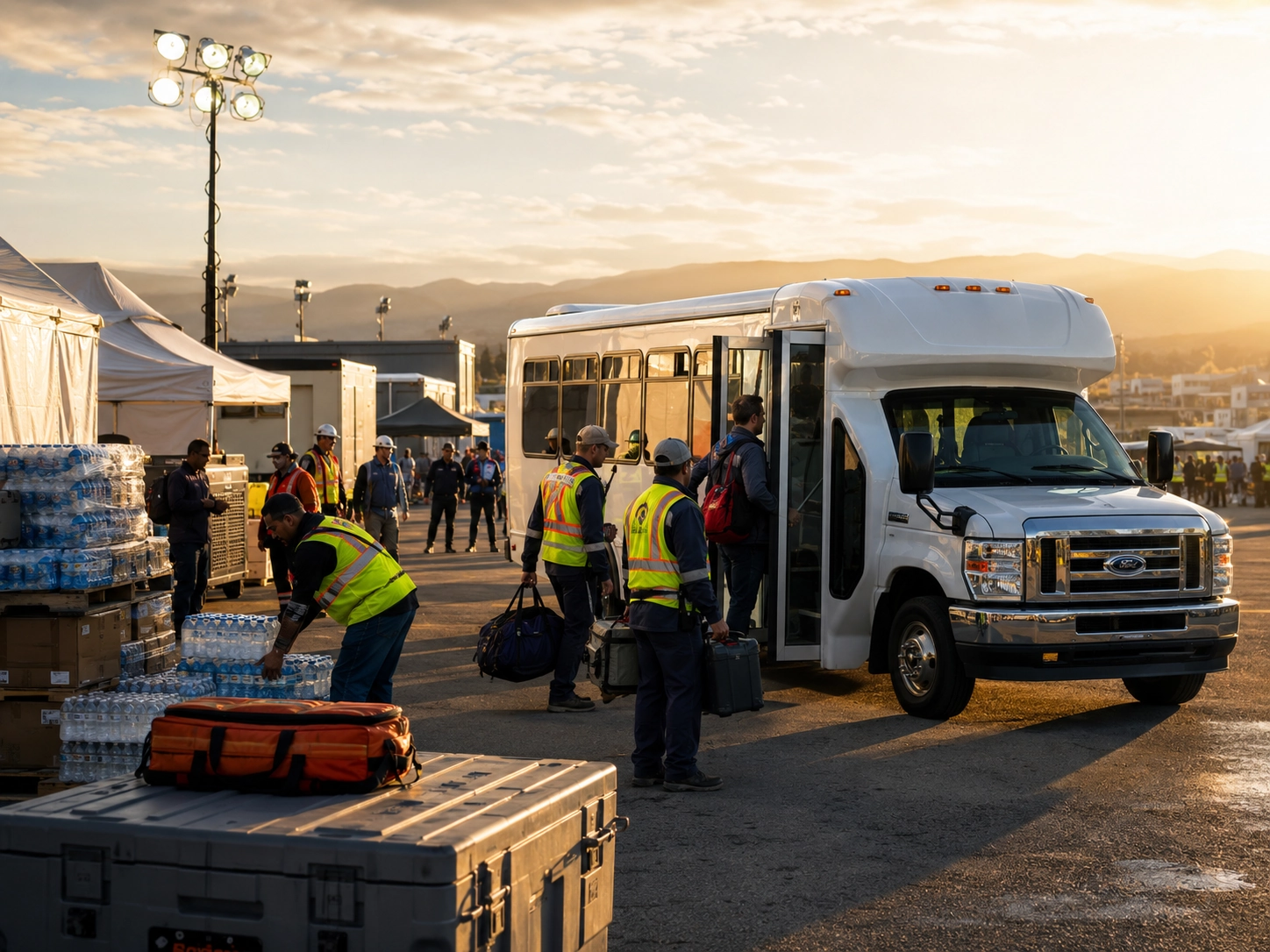 Private emergency transportation vehicle for urgent group movement