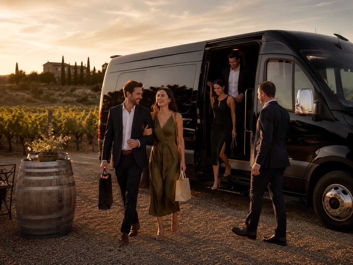 Private event vehicle for guests and attendees