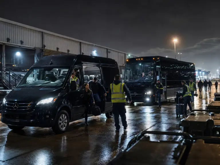 Strike staffing and employee shuttle transportation service