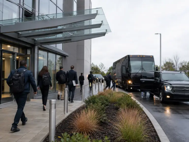 Private workforce transportation vehicle for staff and contractors