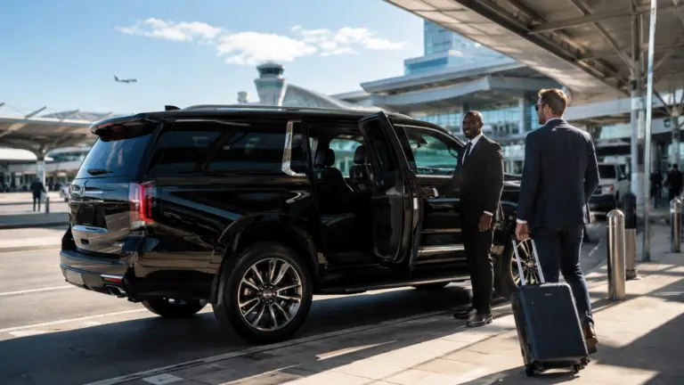 Ace Limousine airport shuttle transportation vehicle