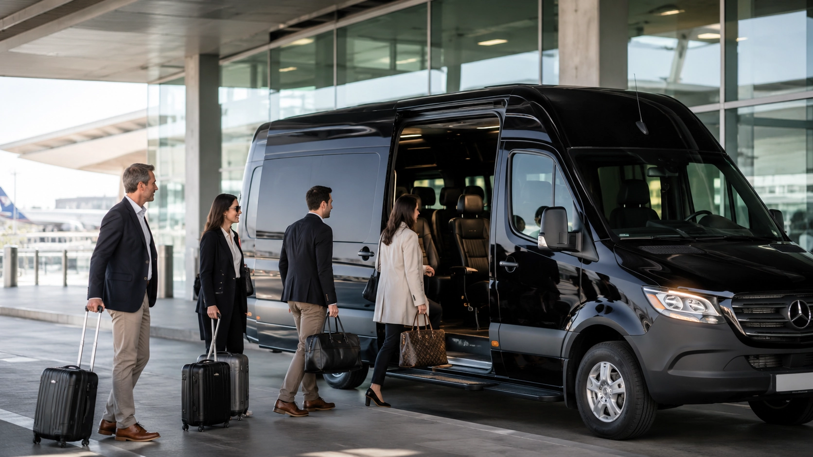 Comfortable airport shuttle service from Ace Limousine
