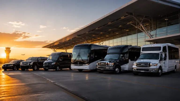 Private airport shuttle group transportation
