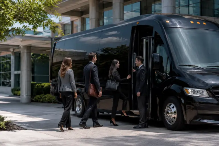 Ace Limousine corporate employee shuttle bus
