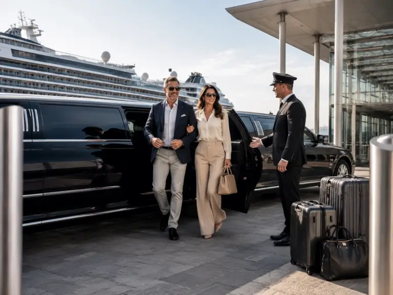 Ace Limousine cruise terminal stretch limousine arrival