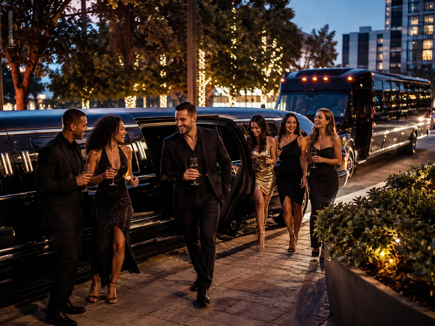 Ace Limousine party bus champagne celebration