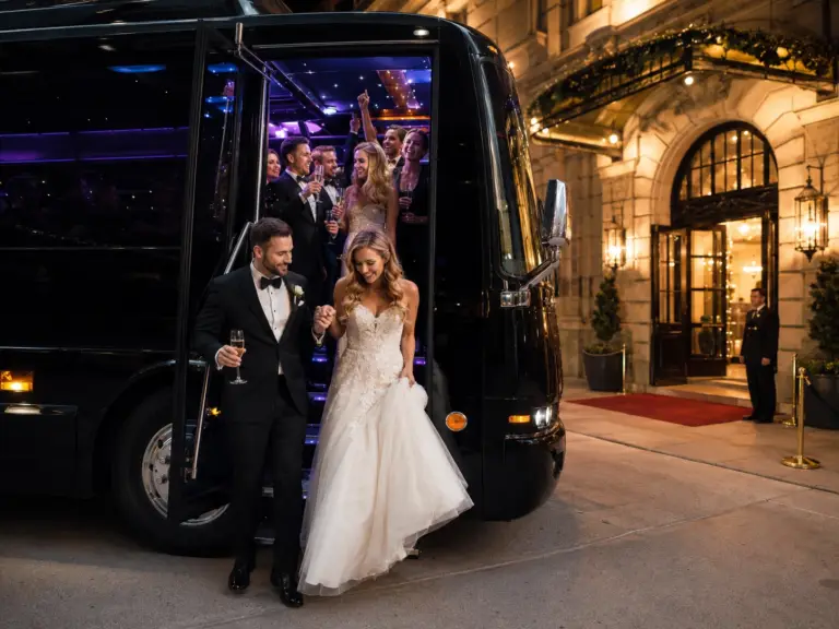 Ace Limousine party bus wedding reception transport