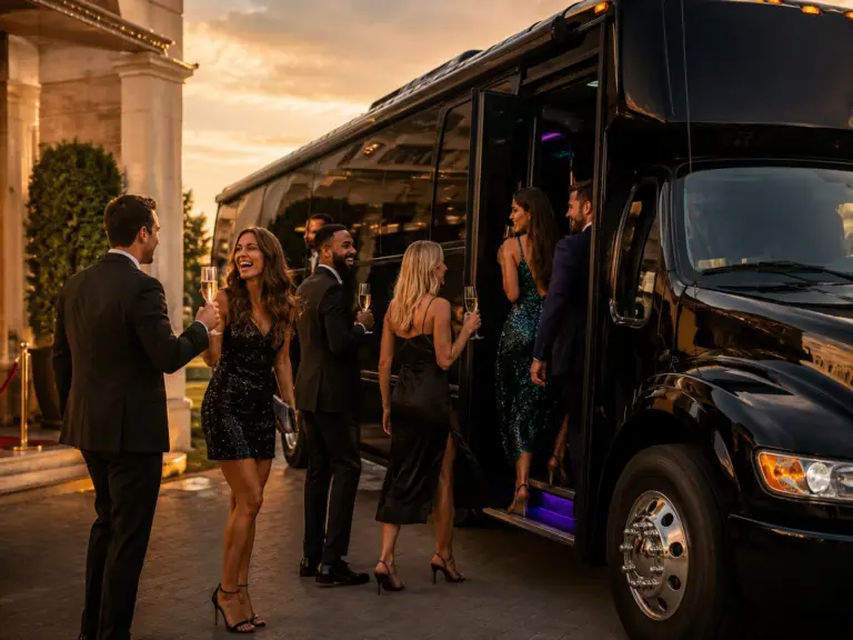 Ace Limousine special occasion party bus evening group
